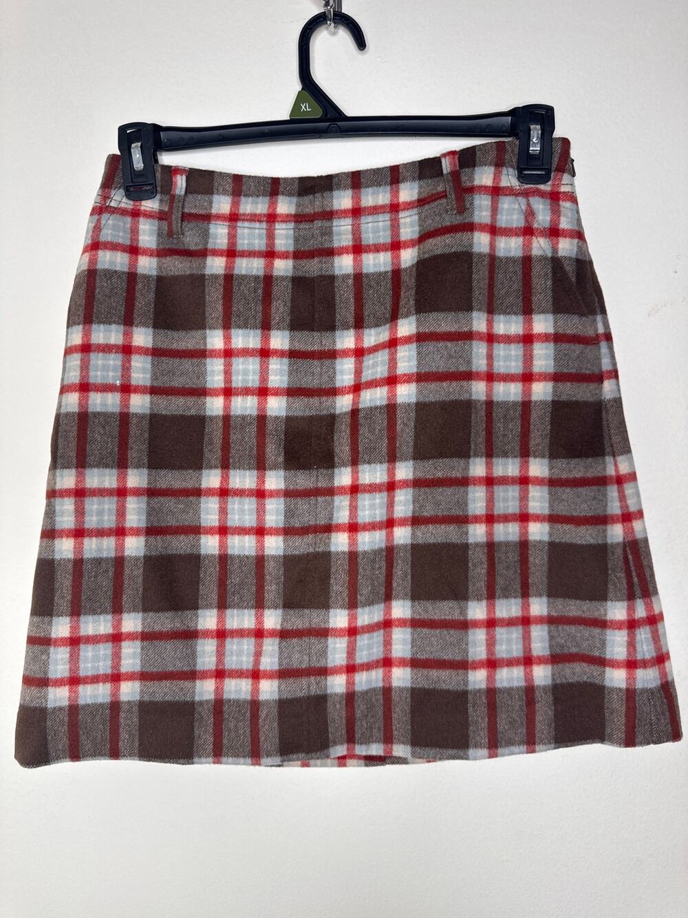 Vintage Eddie Bauer stunning plaid skirt sz Petite 4 wool/mohair/cashmere